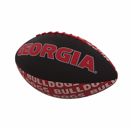 Logo Brands Georgia Repeating Mini-Size Rubber Football 142-93MR-3